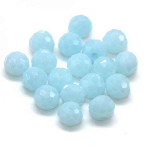 Бусины рондели 4*3мм, матовый голубой